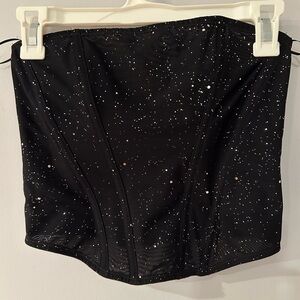 Sparkly Strapless Corset Top